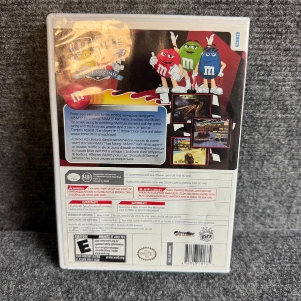 M&M's Kart Racing Nintendo Wii Game Complete CIB W/ Manual RVL-P-RMWE